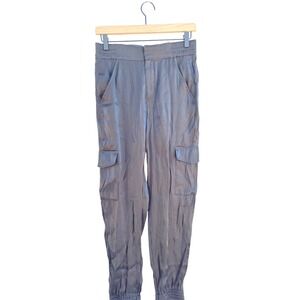 Anthropologie Olive Green Cargo Pants Joggers XS Elastic‎ Waist Casual